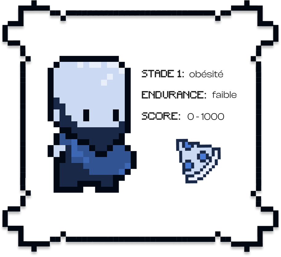 personnage numéro 1, en surpoids
